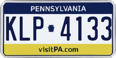 PA license plate KLP4133