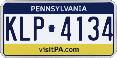 PA license plate KLP4134