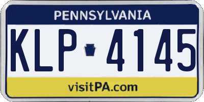 PA license plate KLP4145