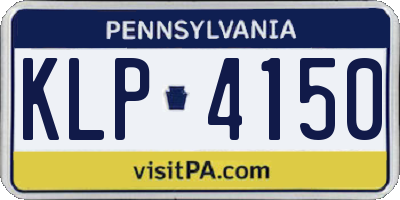 PA license plate KLP4150