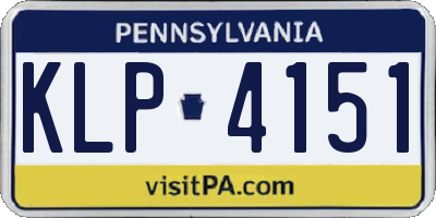 PA license plate KLP4151