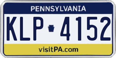 PA license plate KLP4152