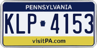 PA license plate KLP4153