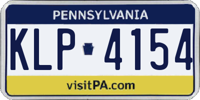 PA license plate KLP4154