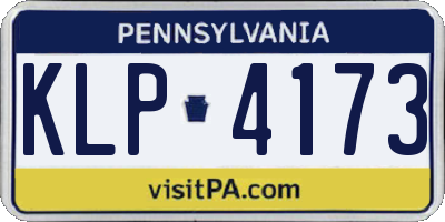 PA license plate KLP4173