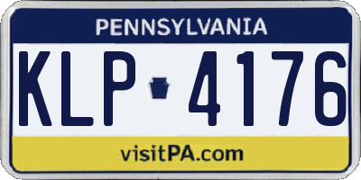 PA license plate KLP4176
