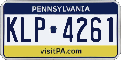 PA license plate KLP4261