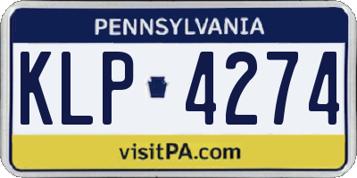 PA license plate KLP4274