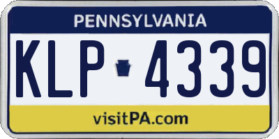 PA license plate KLP4339
