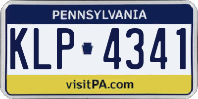 PA license plate KLP4341