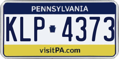 PA license plate KLP4373