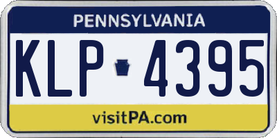 PA license plate KLP4395