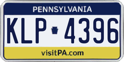 PA license plate KLP4396