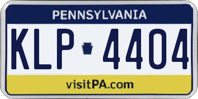 PA license plate KLP4404
