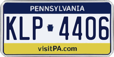 PA license plate KLP4406