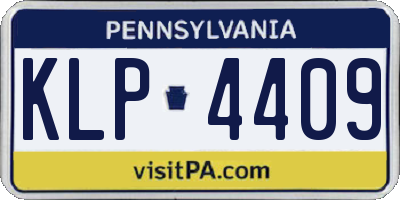 PA license plate KLP4409