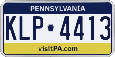 PA license plate KLP4413