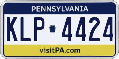 PA license plate KLP4424