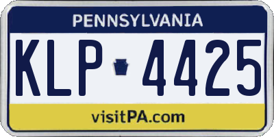 PA license plate KLP4425
