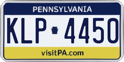PA license plate KLP4450