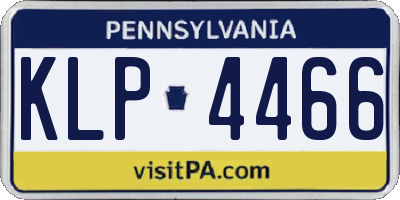 PA license plate KLP4466