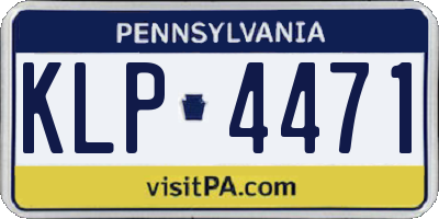 PA license plate KLP4471