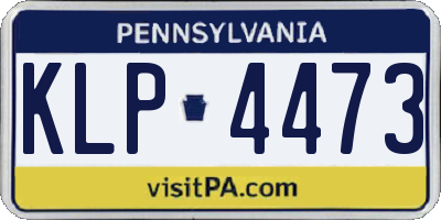 PA license plate KLP4473