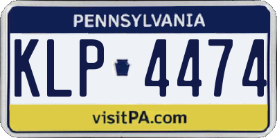 PA license plate KLP4474