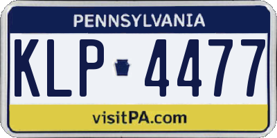 PA license plate KLP4477