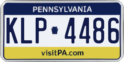 PA license plate KLP4486