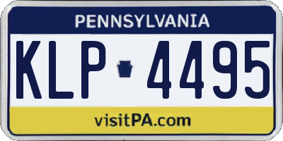 PA license plate KLP4495