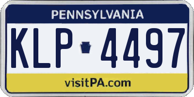 PA license plate KLP4497