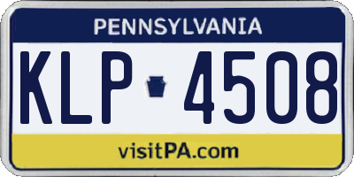 PA license plate KLP4508