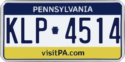 PA license plate KLP4514