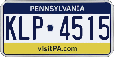 PA license plate KLP4515
