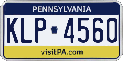 PA license plate KLP4560