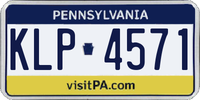 PA license plate KLP4571