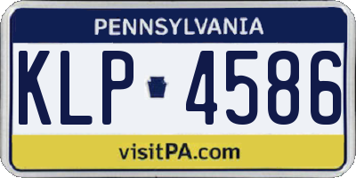 PA license plate KLP4586