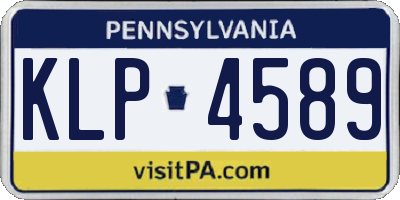 PA license plate KLP4589