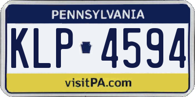PA license plate KLP4594