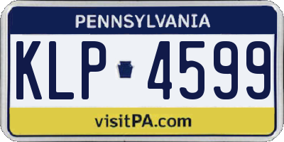 PA license plate KLP4599