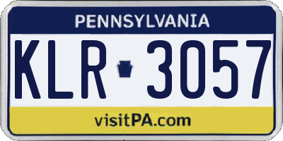 PA license plate KLR3057