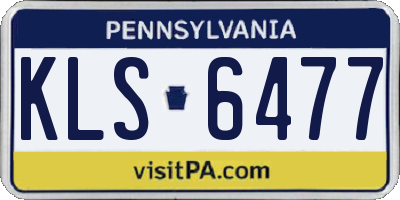 PA license plate KLS6477