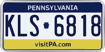 PA license plate KLS6818