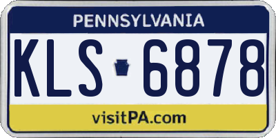 PA license plate KLS6878