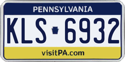 PA license plate KLS6932