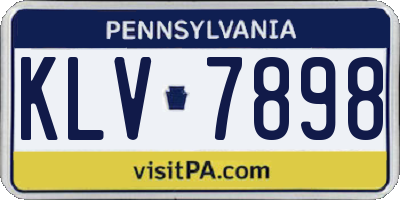 PA license plate KLV7898