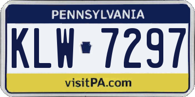 PA license plate KLW7297