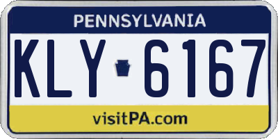 PA license plate KLY6167