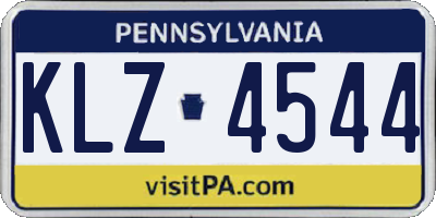 PA license plate KLZ4544